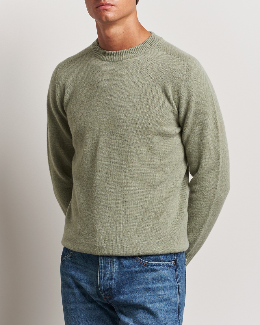 Herre | Pullovers rund hals | Altea | Wool/Cashmere Crew Neck Pullover Sage