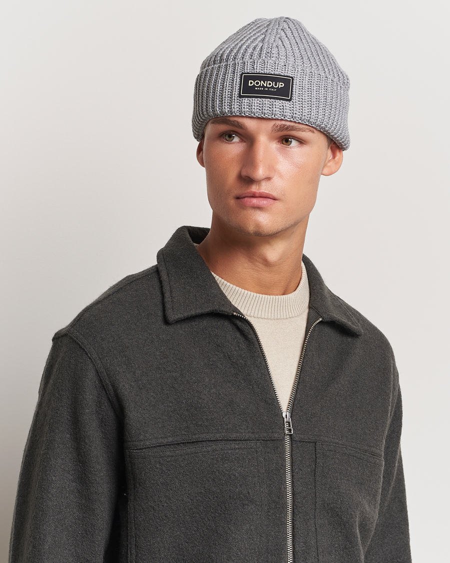 Herre |  | Dondup | Ribbed Beanie Medium Grey