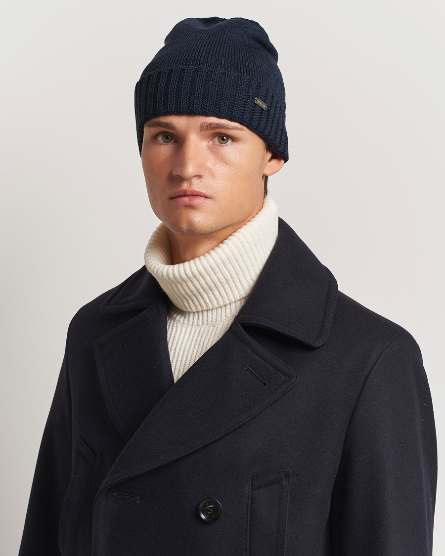 Herre |  | Eton | Wool Beanie Navy Blue