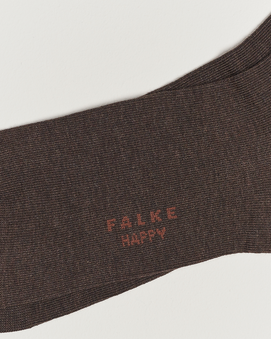 Herre |  | Falke | Happy 2-Pack Cotton Socks Dark Brown