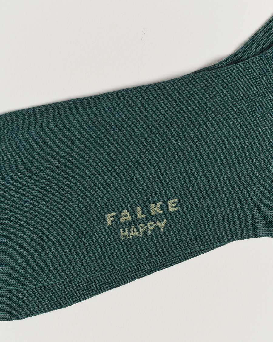 Herre | Vanlige sokker | Falke | Happy 2-Pack Cotton Socks Hunter Green