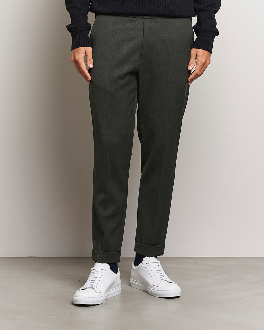 Herre |  | Filippa K | Terry Wool Trousers Green Melange