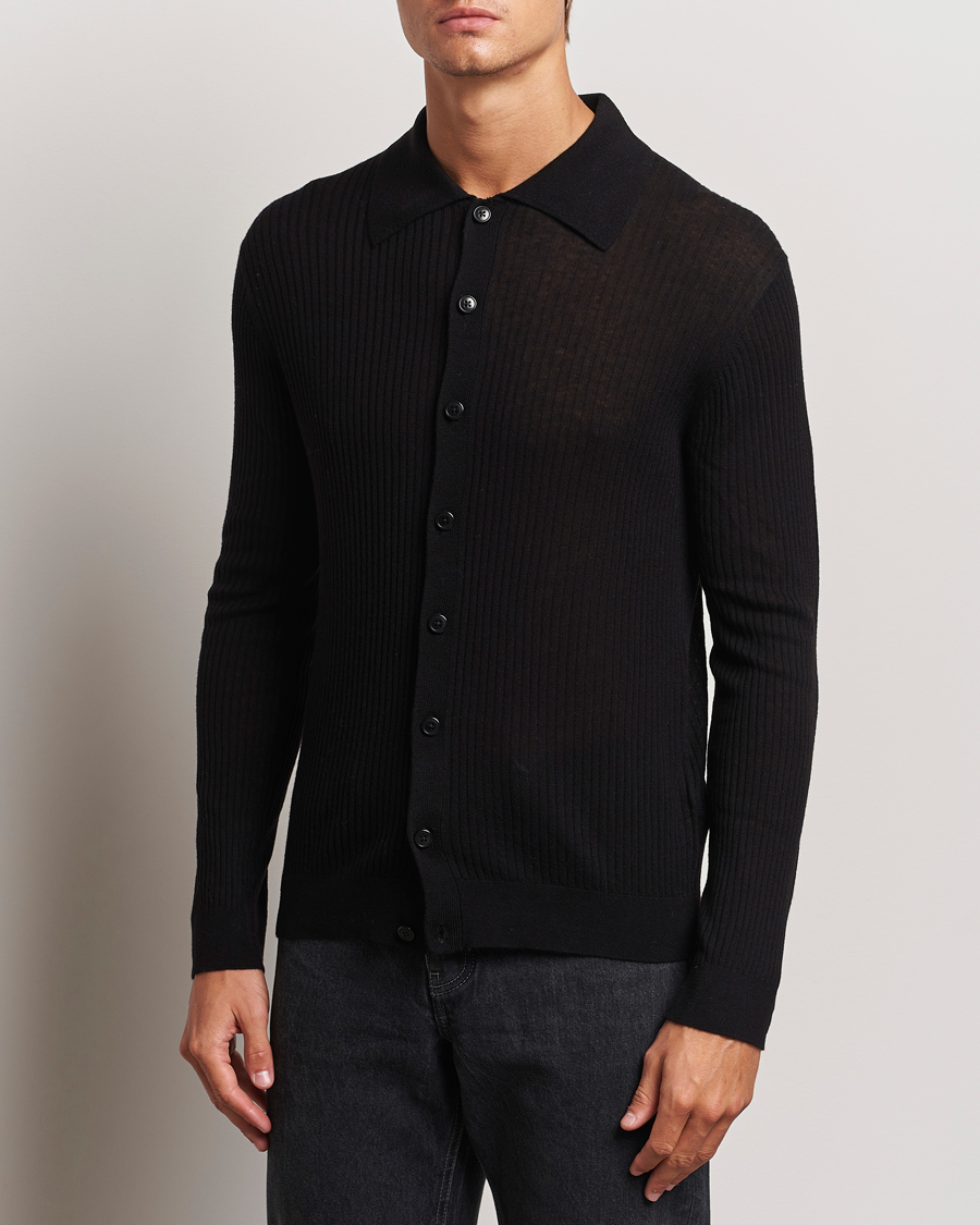 Herre | Business & Beyond - Casual | Filippa K | Light Knitted Cardigan Black