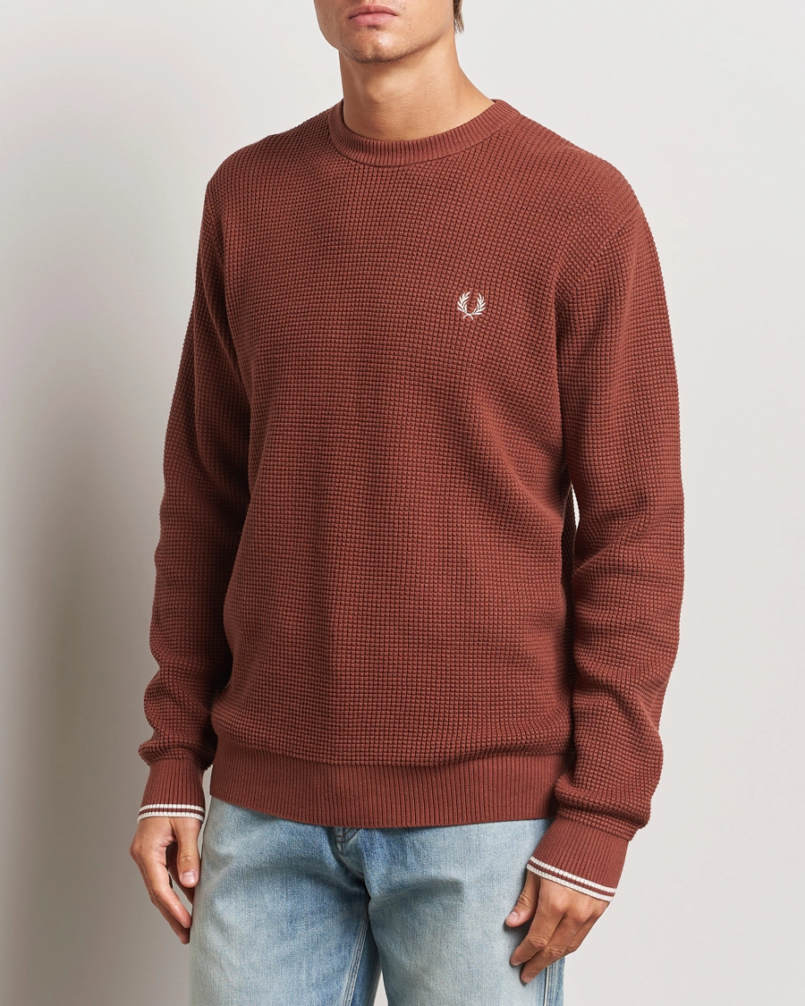 Herre |  | Fred Perry | Waffle Stitch Jumper Whiskey Brown