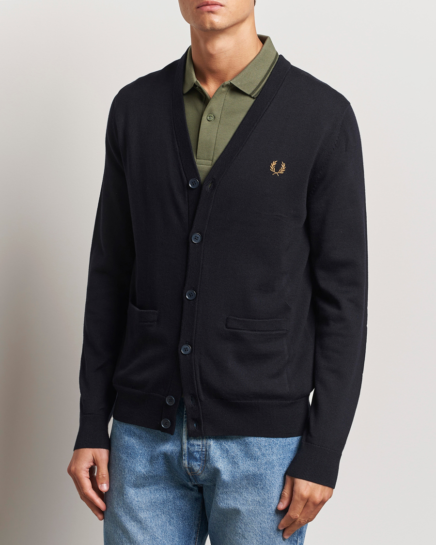 Herre |  | Fred Perry | Knitted Cardigan Navy