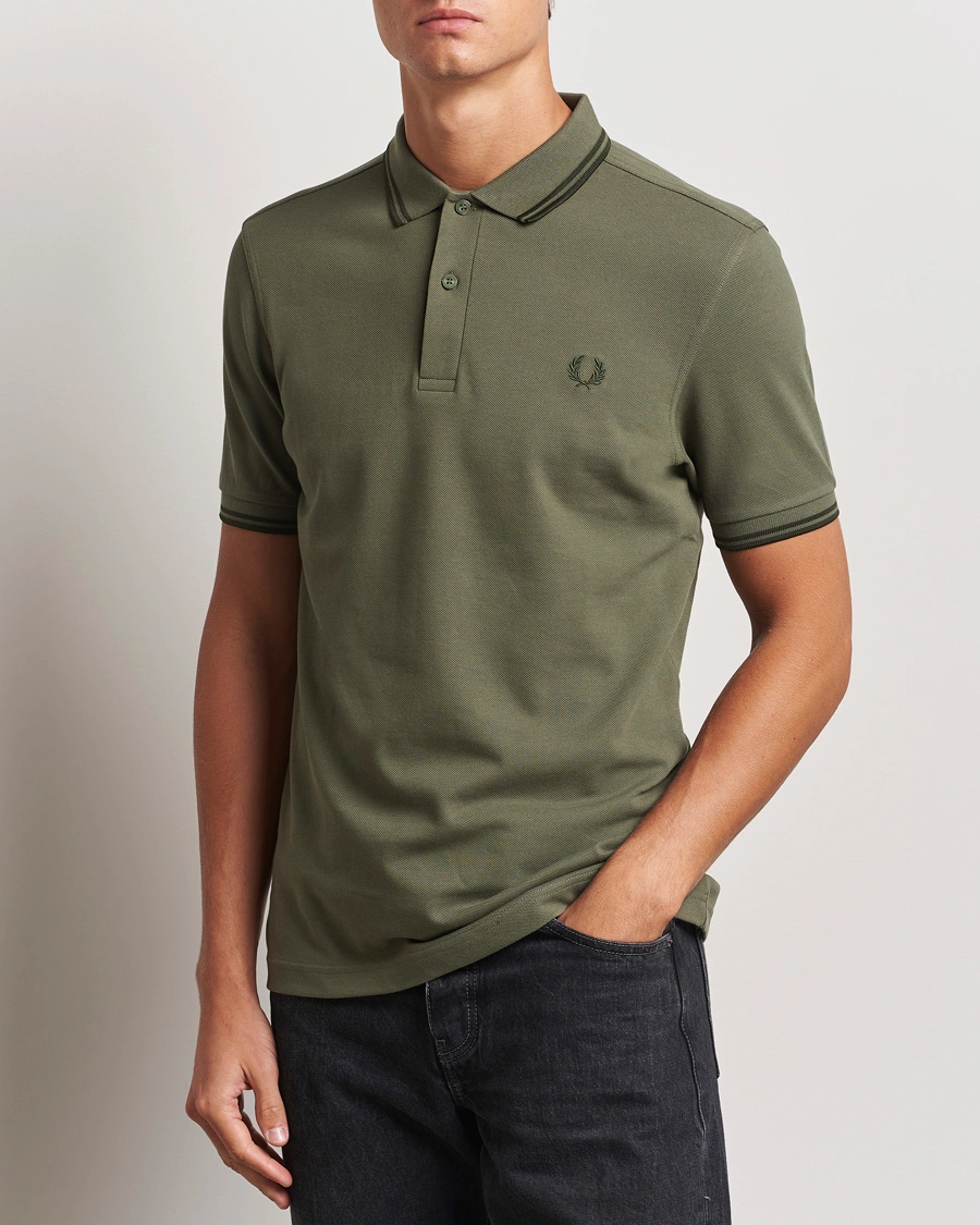 Herre |  | Fred Perry | Twin Tipped Shirt Laurel Green