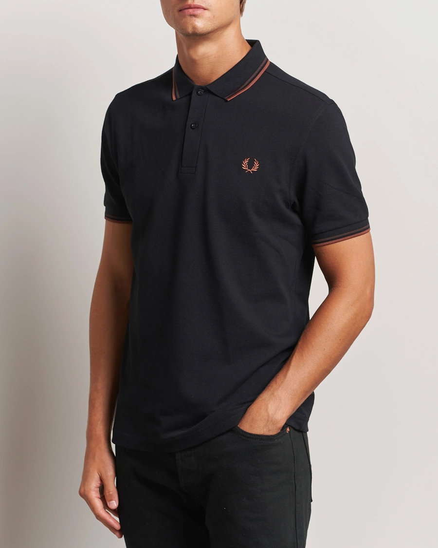 Herre | Pikéer | Fred Perry | Twin Tipped Shirt Black