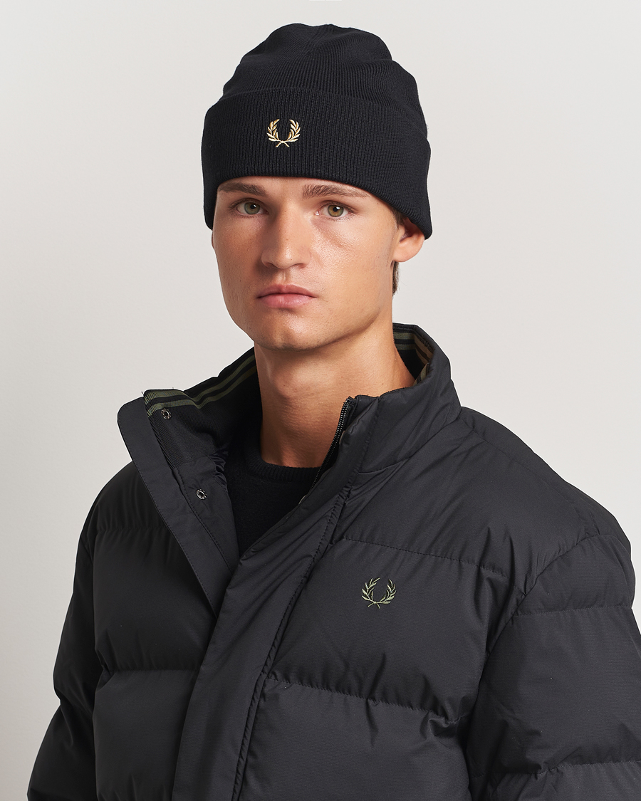 Herre |  | Fred Perry | Merino Wool Beanie Black