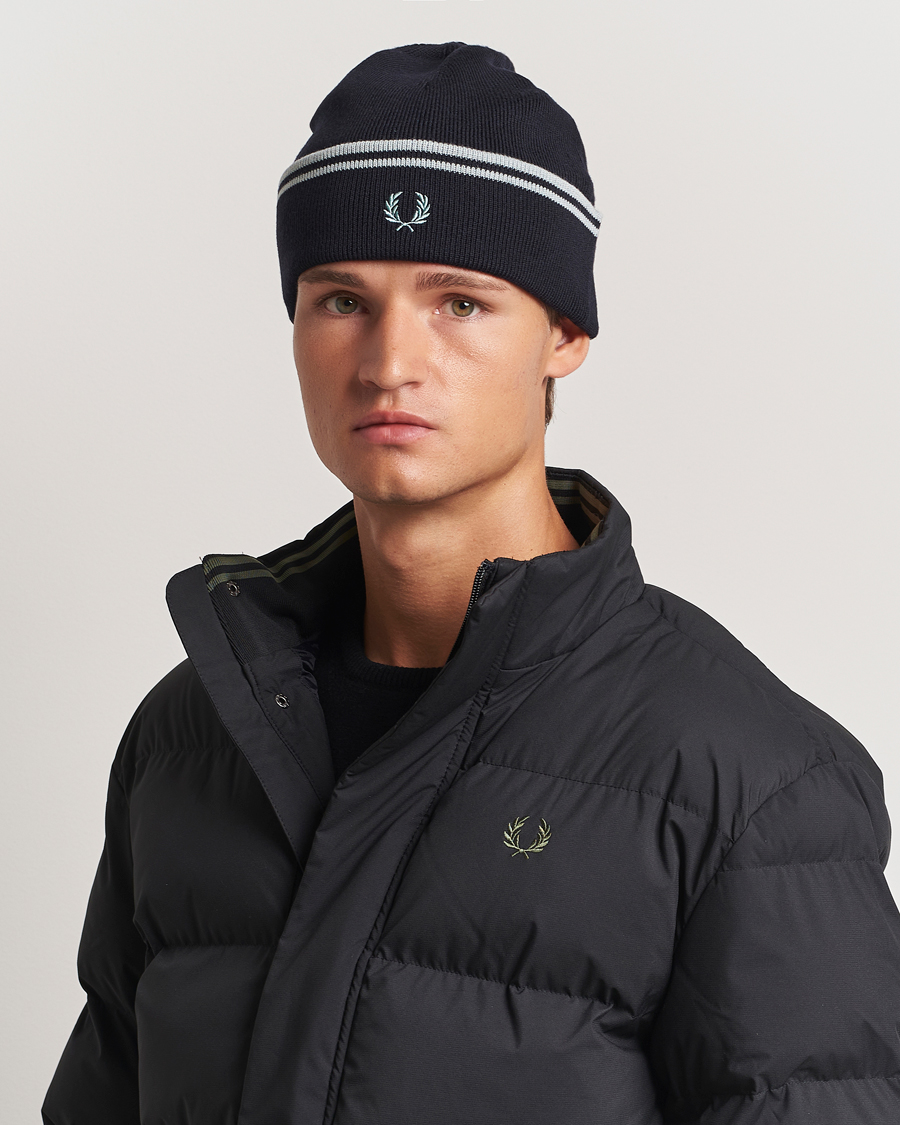 Herre |  | Fred Perry | Twin Tipped Merino Beanie Navy