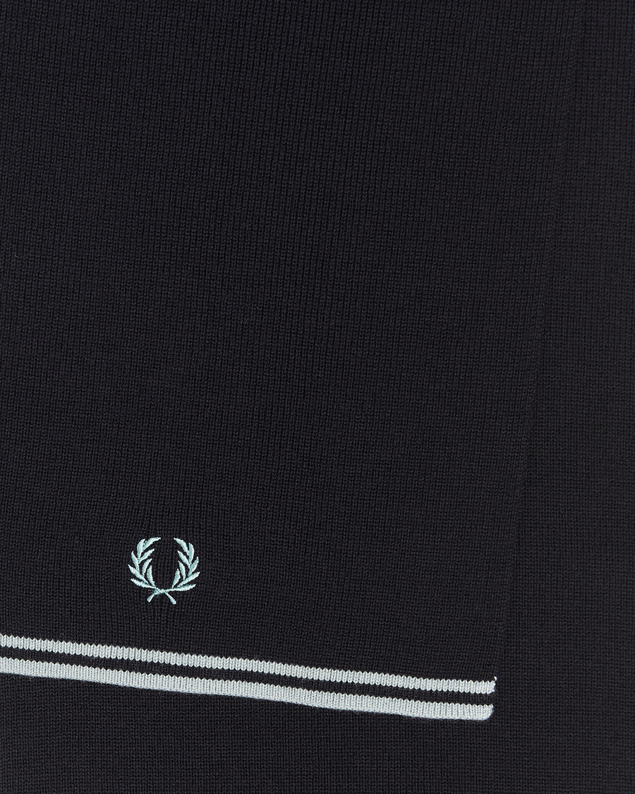 Herre |  | Fred Perry | Twin Tipped Merino Wool Scarf Navy