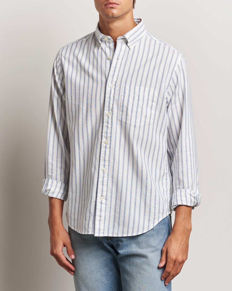 Herre |  | GANT | Archive Oxford Stripe Shirt Egg Shell