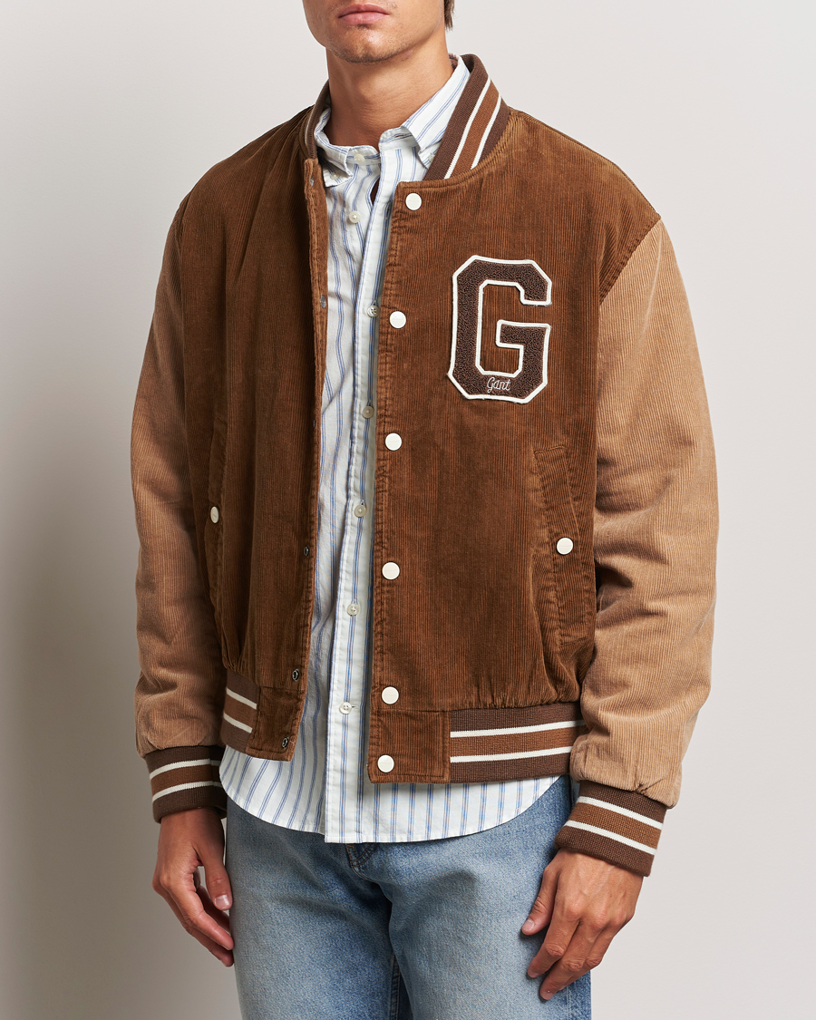 Herre |  | GANT | Cord Varsity Jacket Cacao Brown