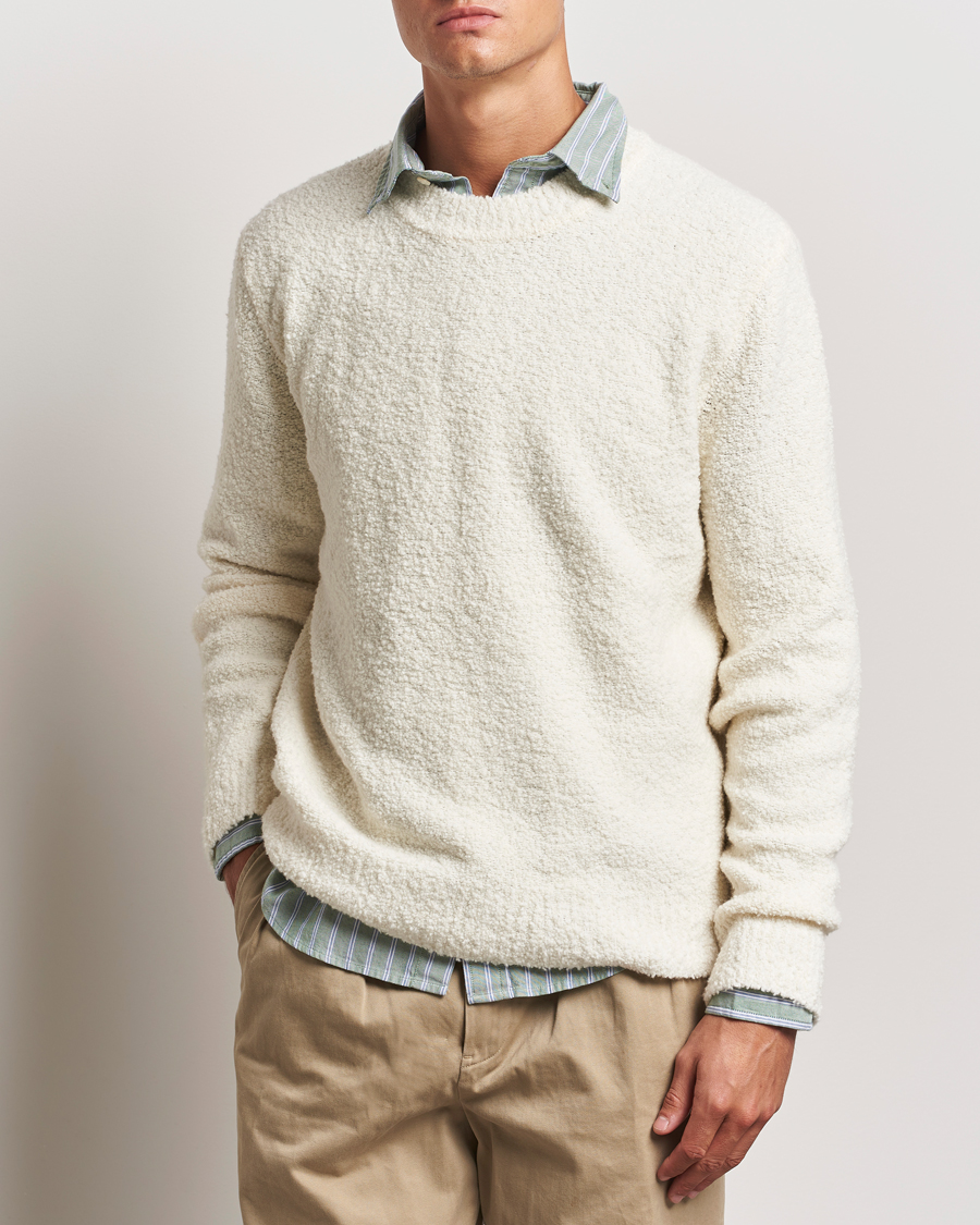 Herre |  | GANT | Wool Boucle Crew Neck Cream