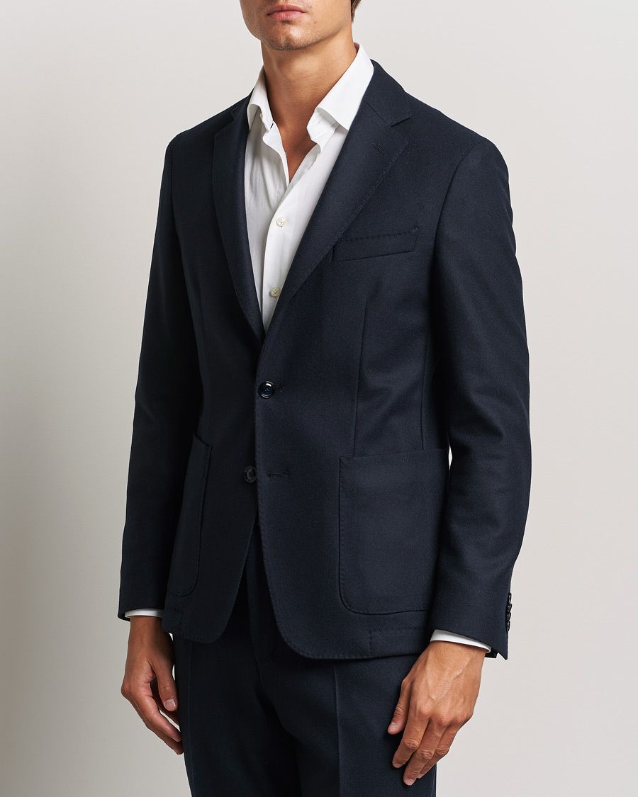 Herre | Business & Beyond - Formal | BOSS BLACK | Hanry Wool Patch Pocket Blazer Dark Blue