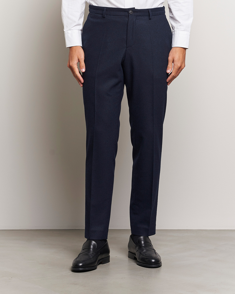 Herre |  | BOSS BLACK | Genius Wool Tech Trousers Dark Blue