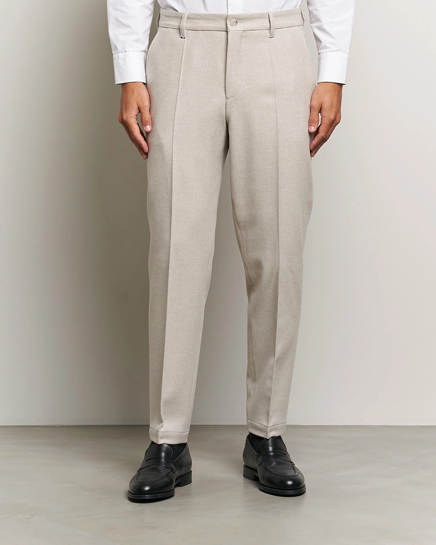 Herre |  | BOSS BLACK | Perin Wool Trousers Open White