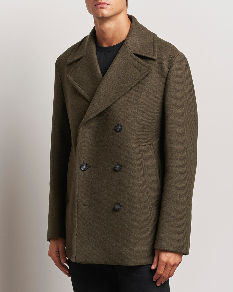 Herre |  | BOSS BLACK | Clay Wool Peacoat Open Green