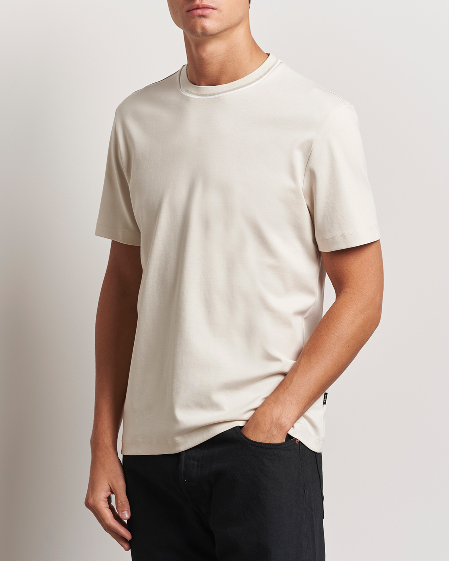 Herre | T-Shirts | BOSS BLACK | Thompson Crew Neck T-Shirt Open White