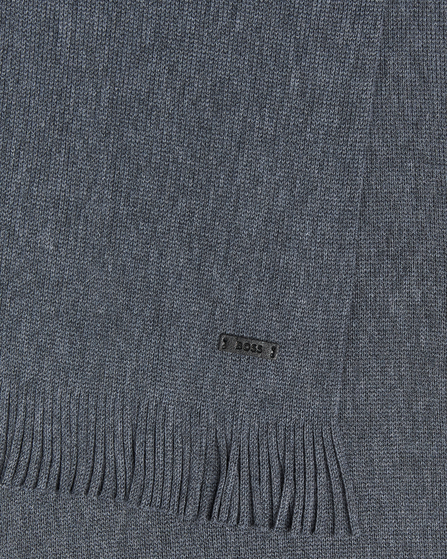 Herre |  | BOSS BLACK | Albas Wool Scarf Medium Grey