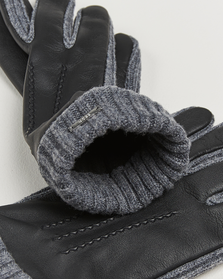 Herre |  | BOSS BLACK | Hyden Leather Gloves Black