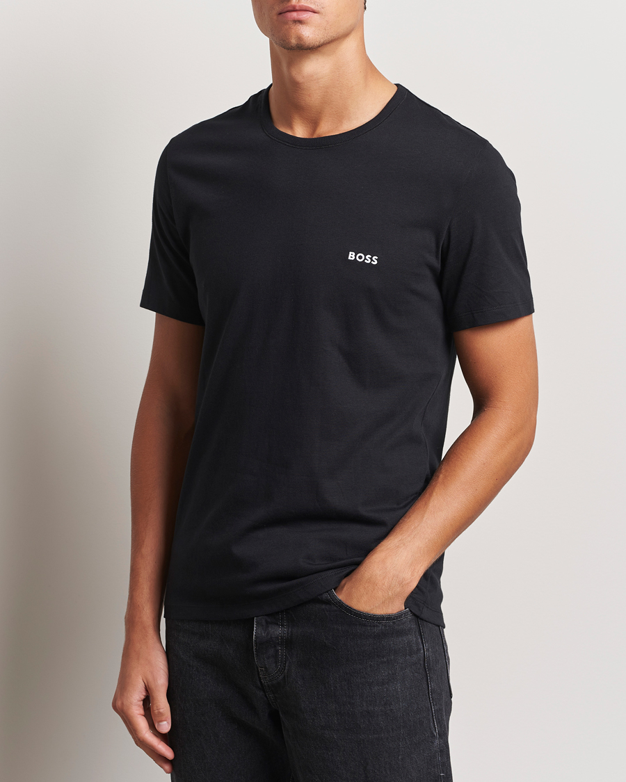 Herre |  | BOSS BLACK | 3-Pack Crew Neck T-Shirt Black/Navy/Green