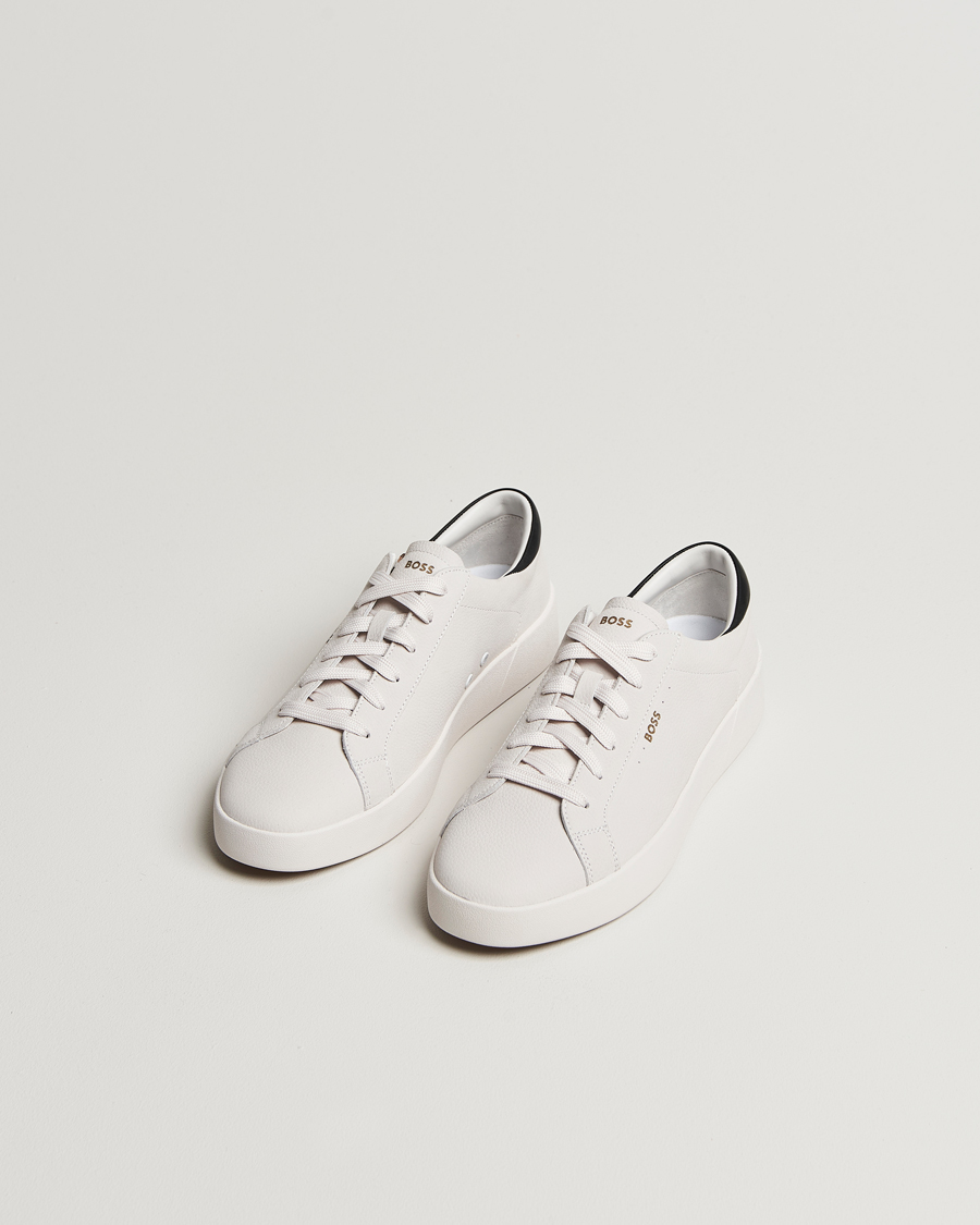 Herre |  | BOSS BLACK | Belwar Leather Sneaker Open White