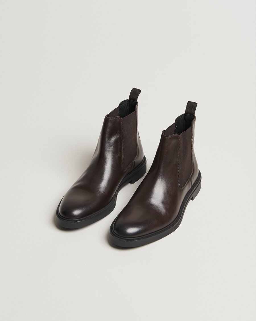 Herre | Vintersko | BOSS BLACK | Calev Leather Chelsea Boot Dark Brown