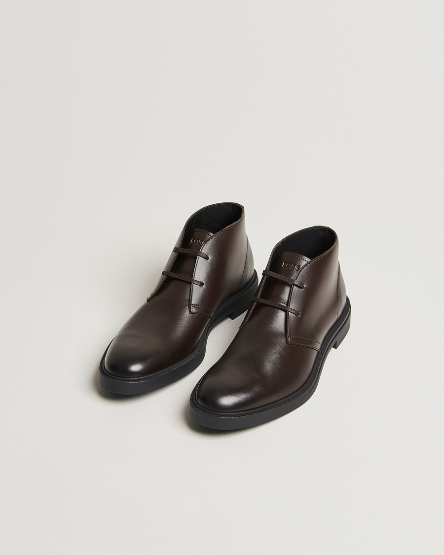 Herre | Chukka boots | BOSS BLACK | Calev Leather Chukka Boot Dark Brown