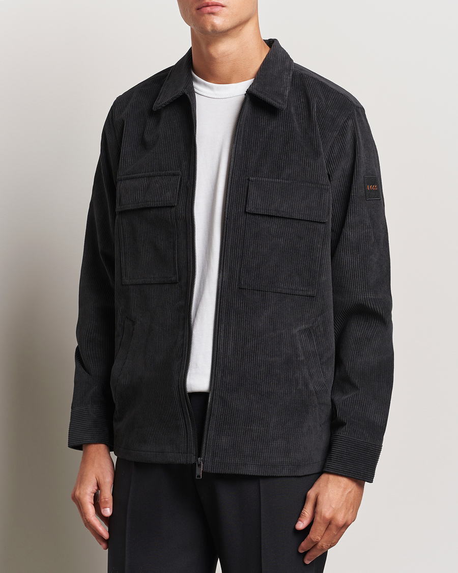 Herre |  | BOSS ORANGE | Lozzy Brushed Overshirt Black