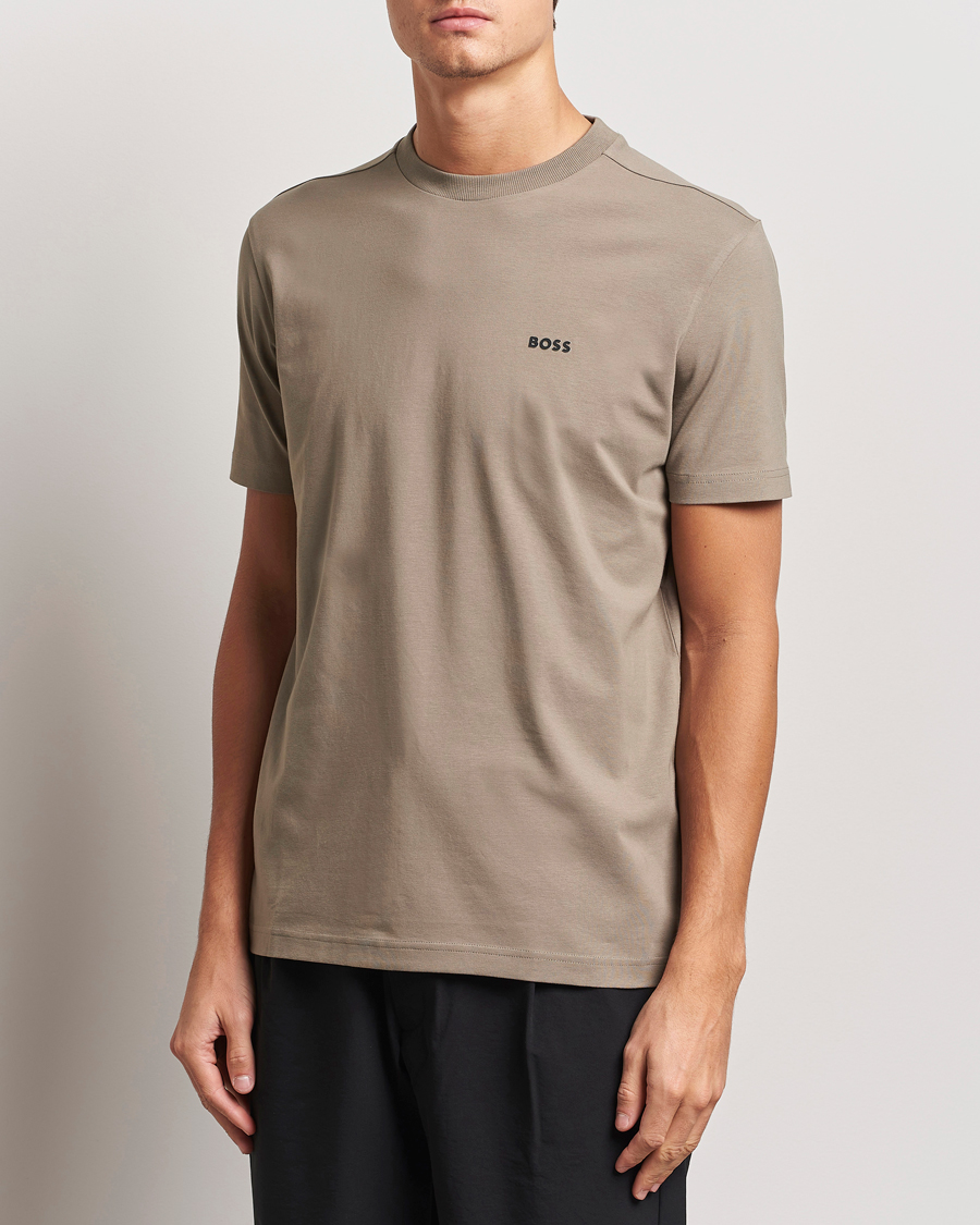 Herre |  | BOSS GREEN | Logo Crew Neck T-Shirt Light Green