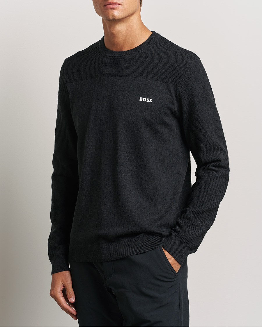 Herre | Strikkede gensere | BOSS GREEN | Momentum Knitted Crew Neck Dark Blue