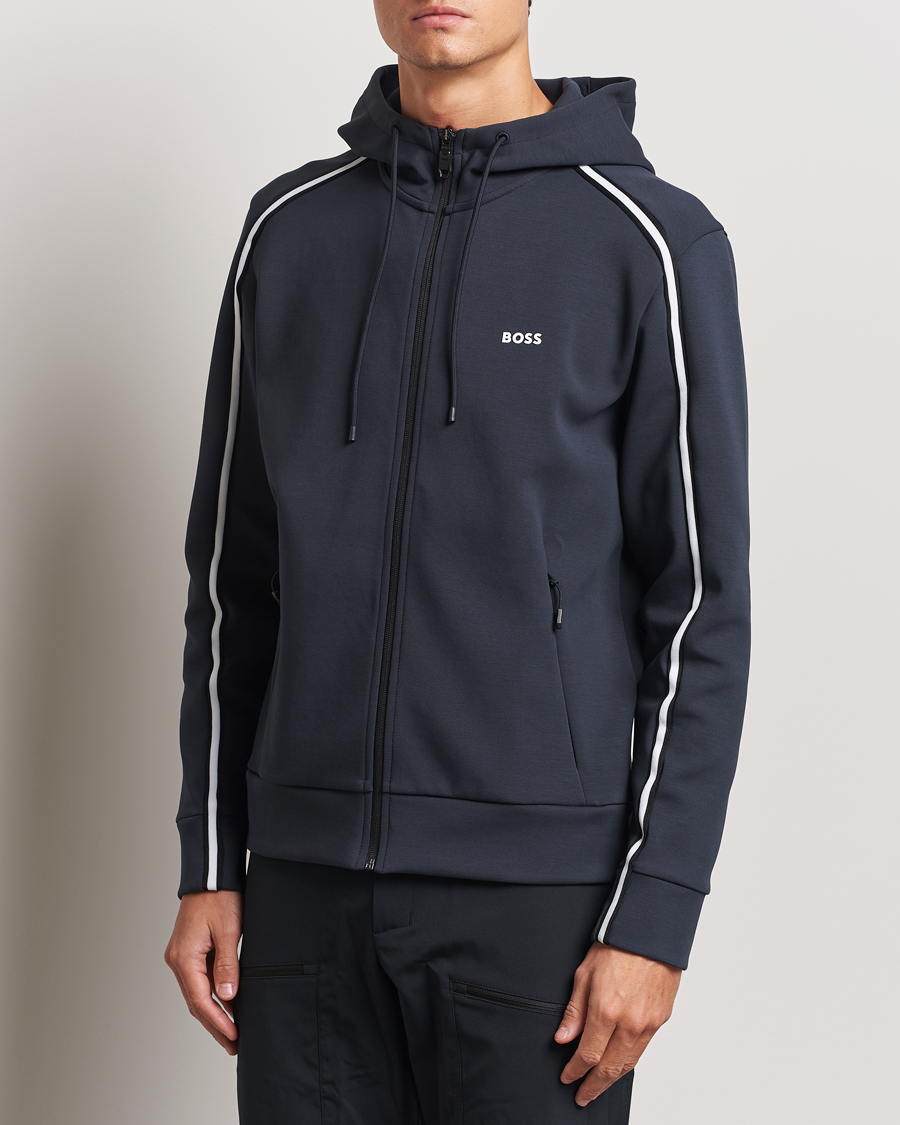 Herre |  | BOSS GREEN | Saggy Full Zip Hoodie Dark Blue