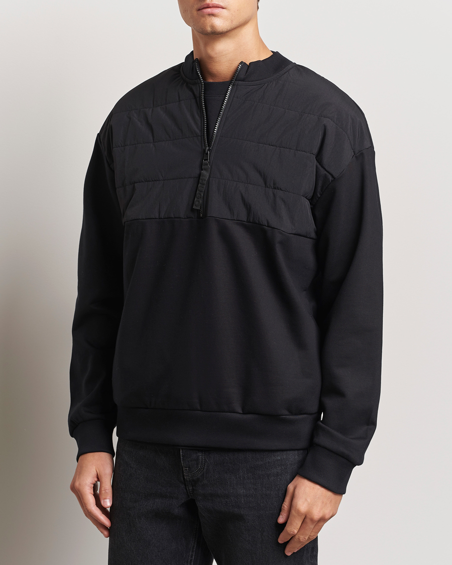 Herre |  | HUGO | Detechsom Hybrid Half Zip Black