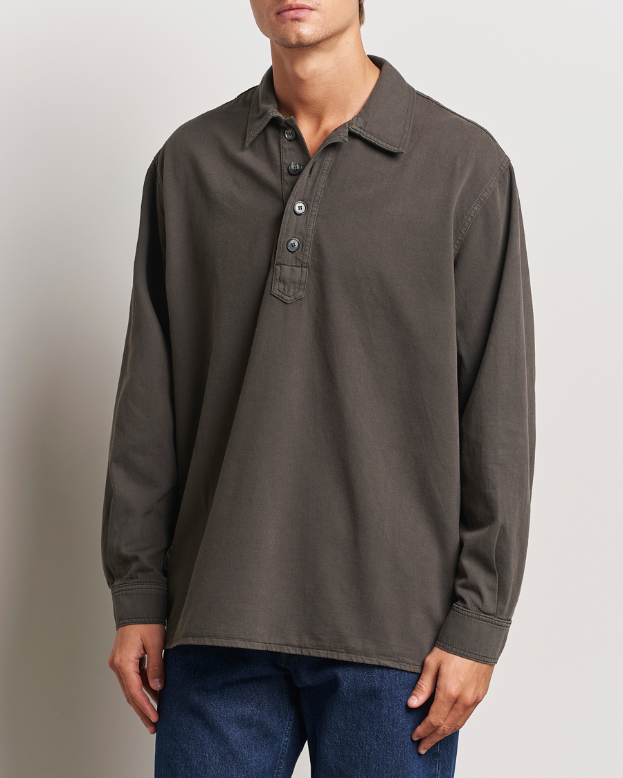 Herre |  | Jeanerica | Lala Popover Shirt Warm Grey