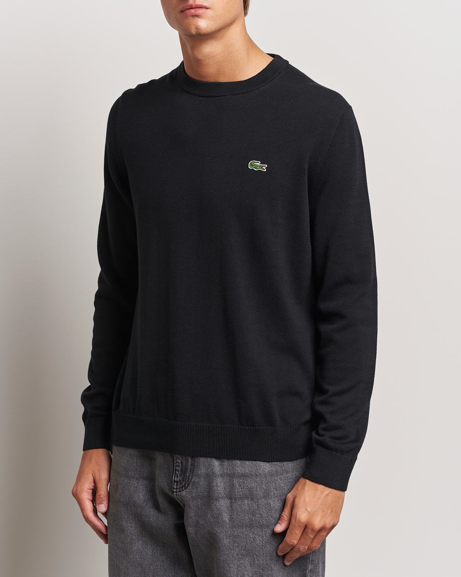 Herre |  | Lacoste | Cotton Knitted Sweater Black