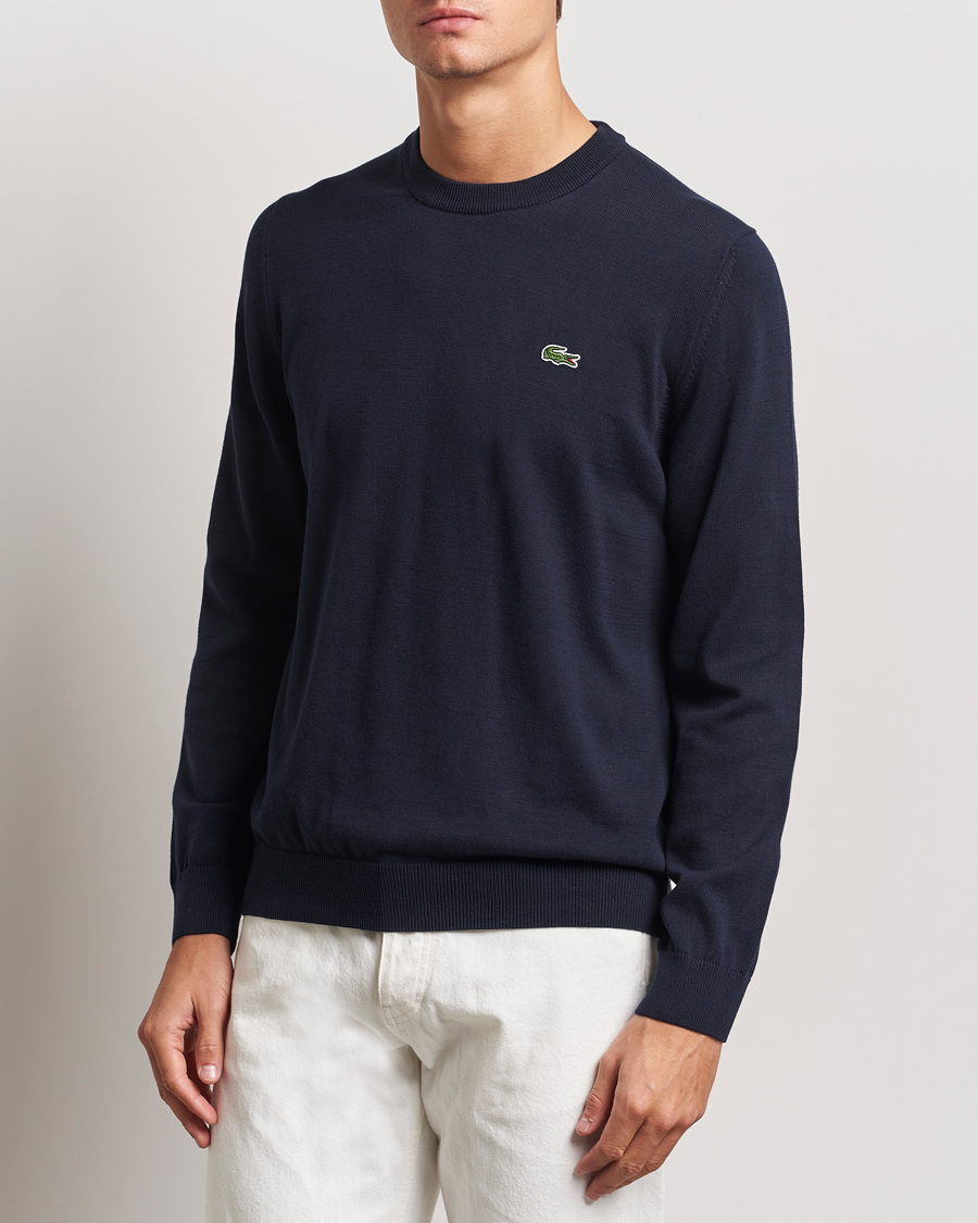 Herre |  | Lacoste | Cotton Knitted Sweater Navy