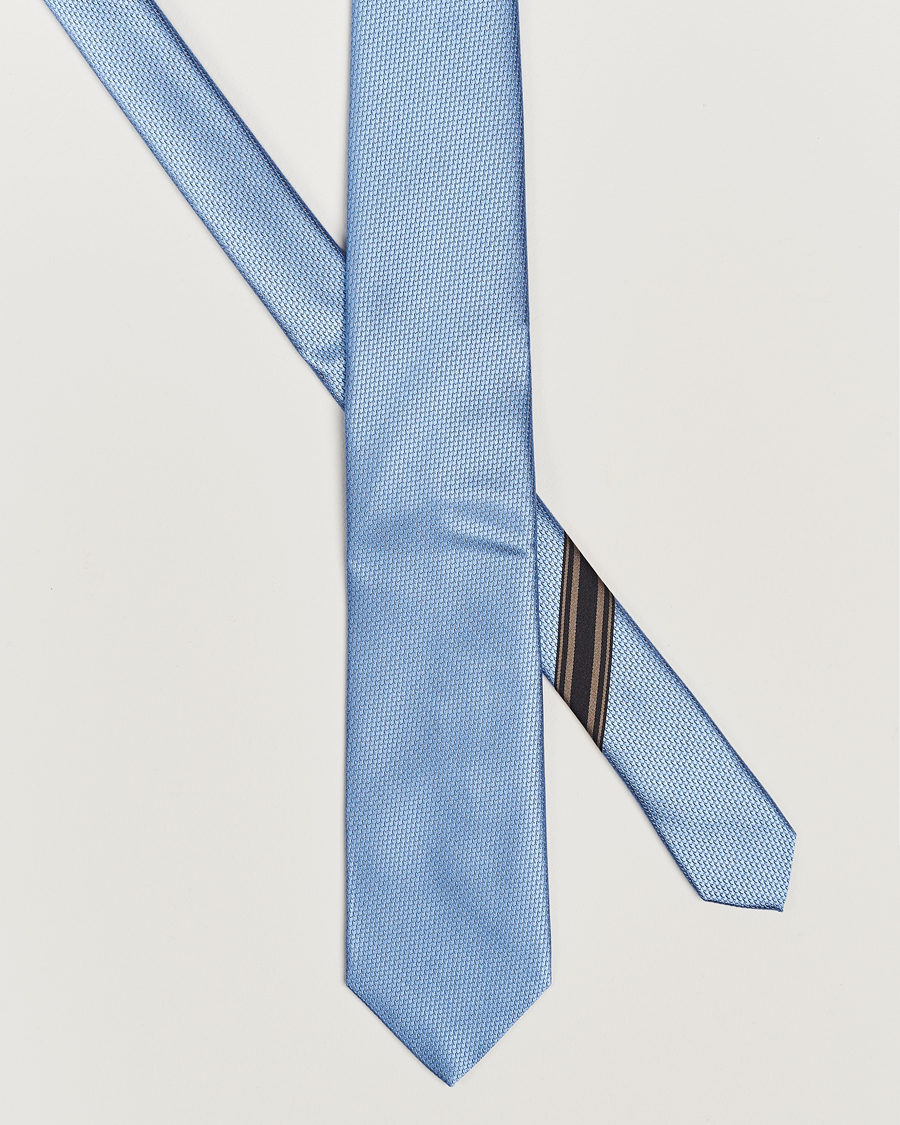 Herre |  | Brioni | Jacquard Silk Tie Light Blue