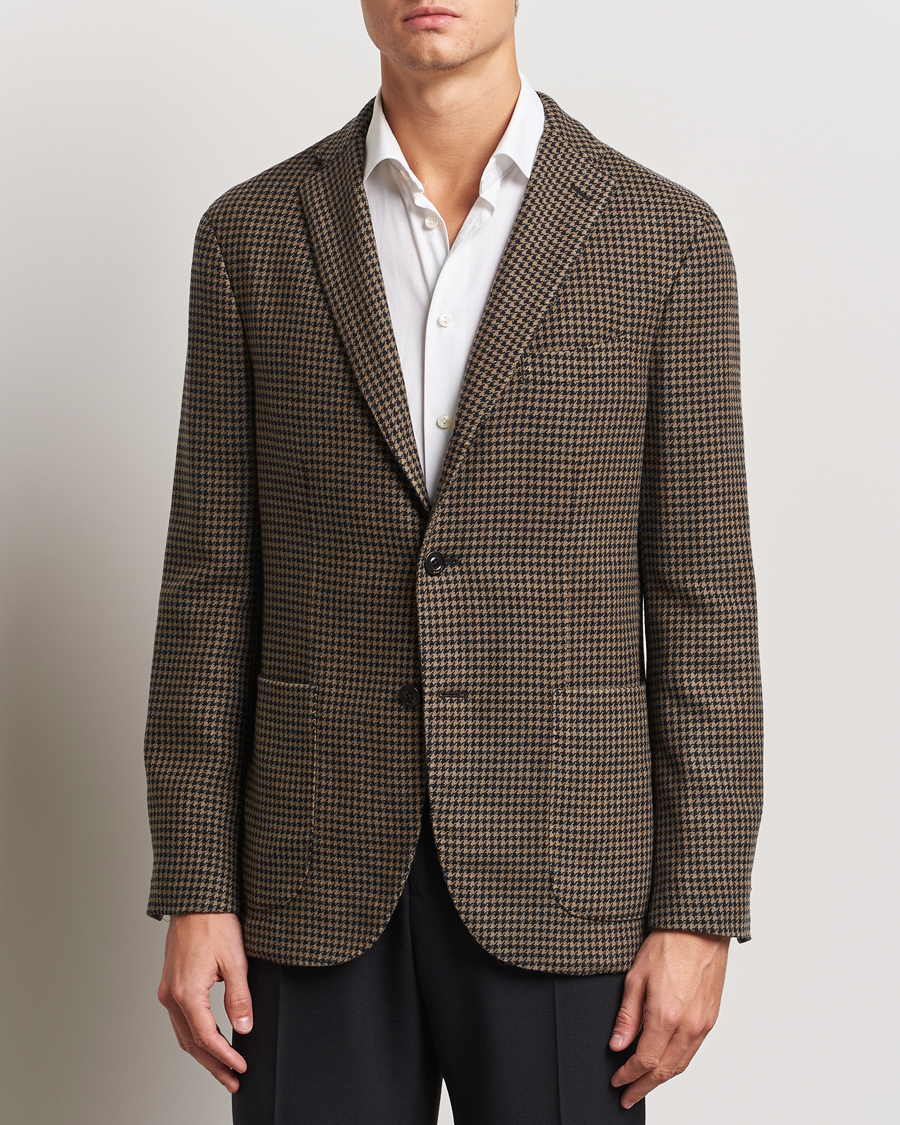 Herre |  | Boglioli | K Jacket Houndstooth Wool Blazer Brown