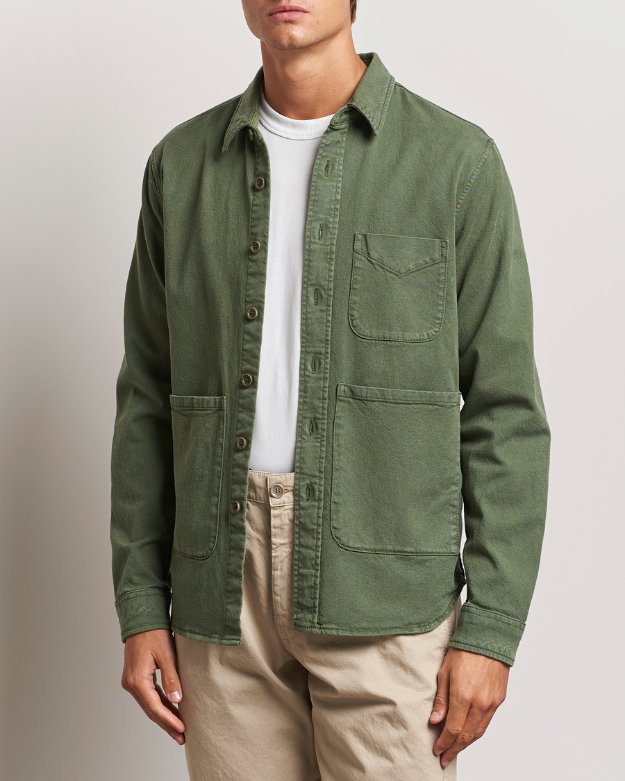 Herre |  | Aspesi | Cotton Utility Shirt Green