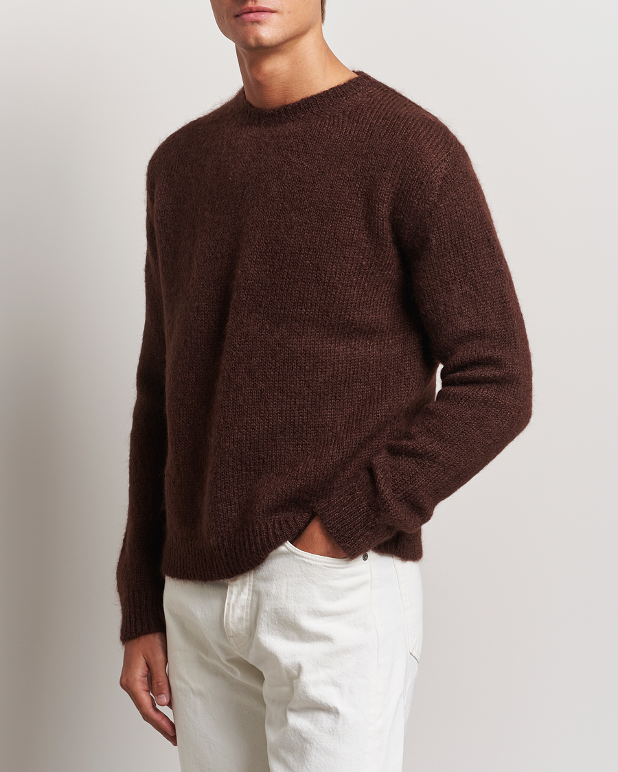 Herre | Massimo Alba | Massimo Alba | Mohair Crew Neck  Cocco