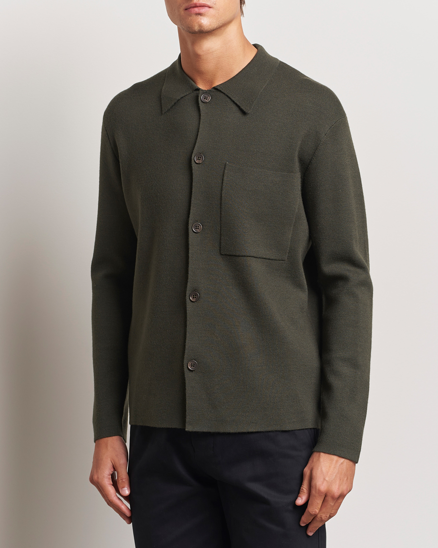 Herre |  | NN07 | Jonas Cotton/Modal Cardigan Dark Army