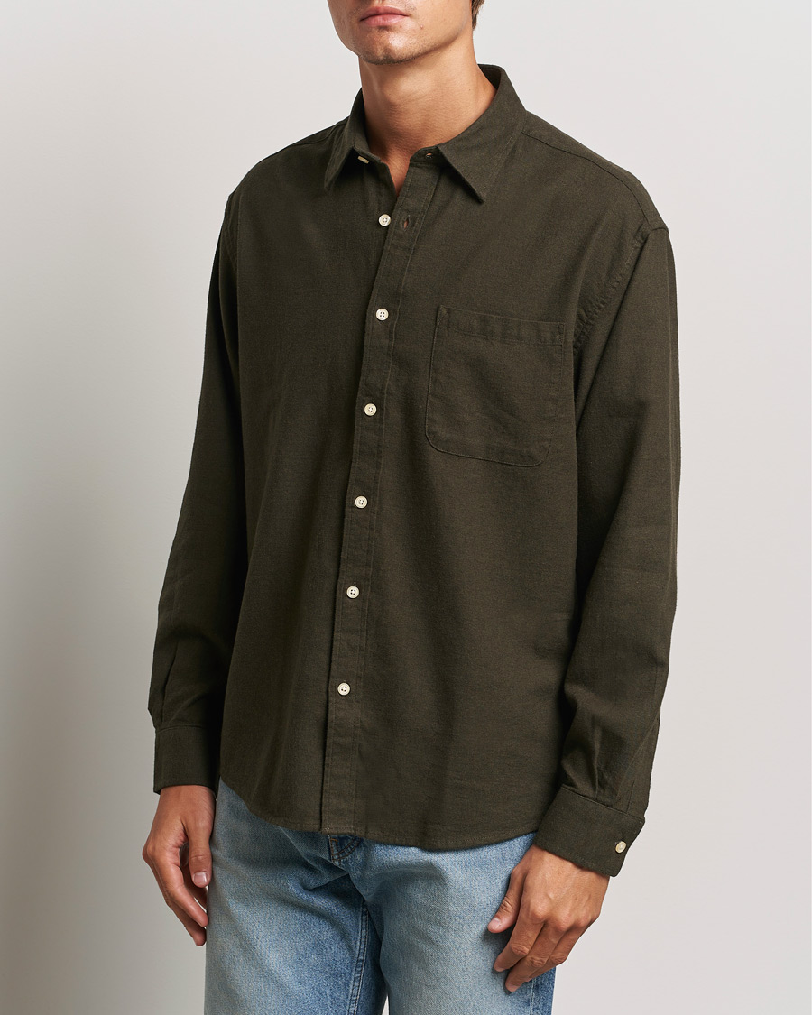 Herre |  | NN07 | Deon Flannel Shirt Dark Army