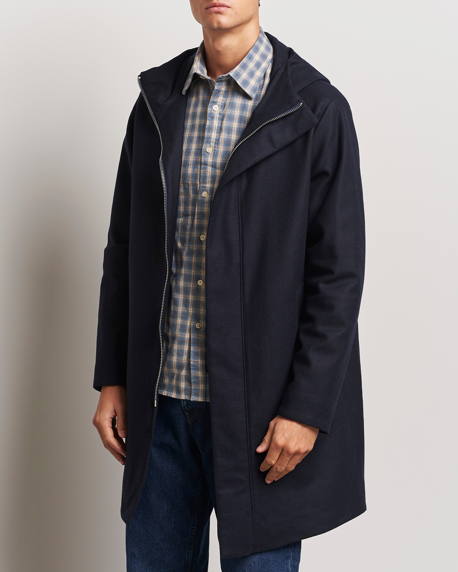 Herre |  | NN07 | Knox Hooded Coat Navy Blue