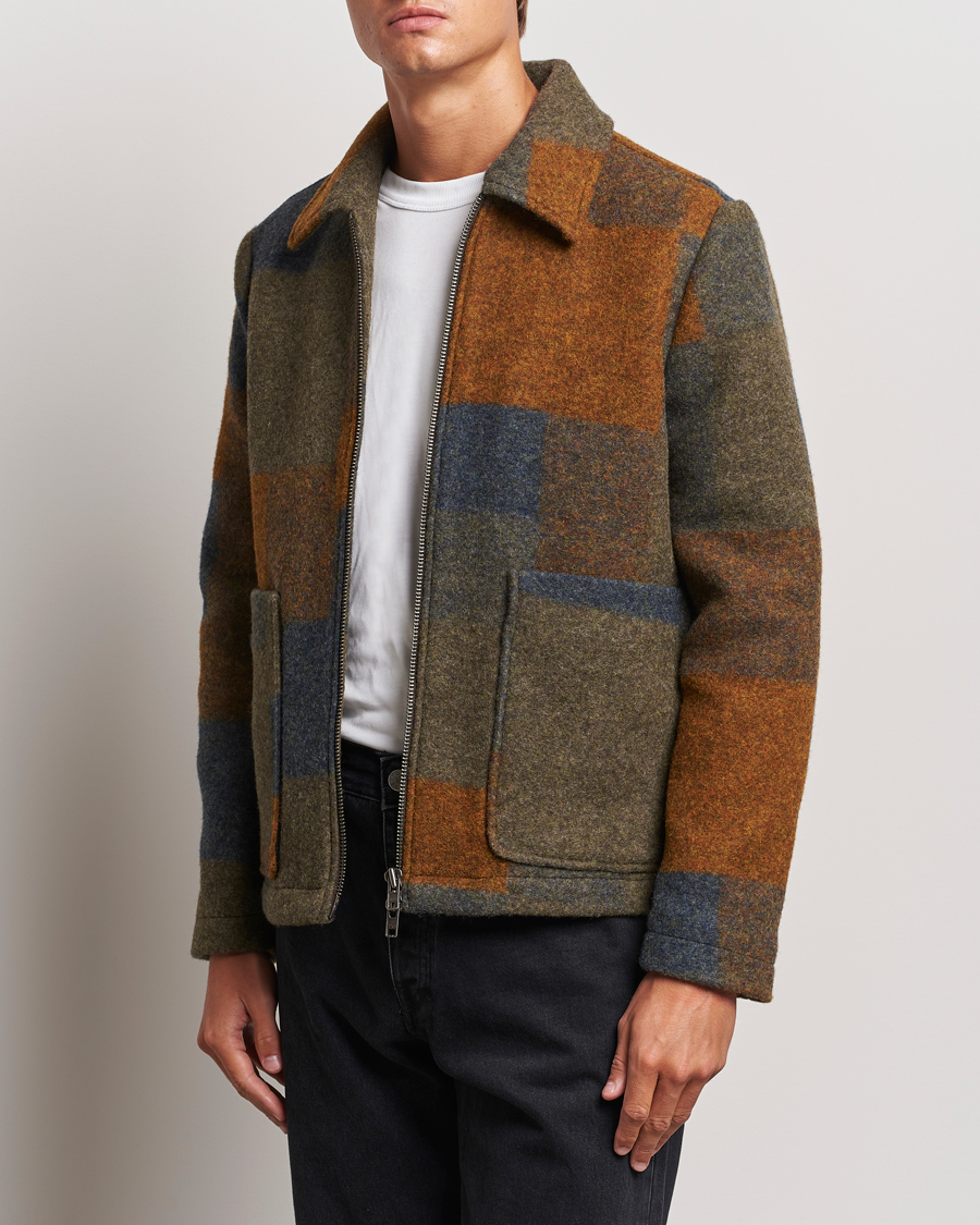 Herre |  | NN07 | Gael Wool Checked Jacket Multi