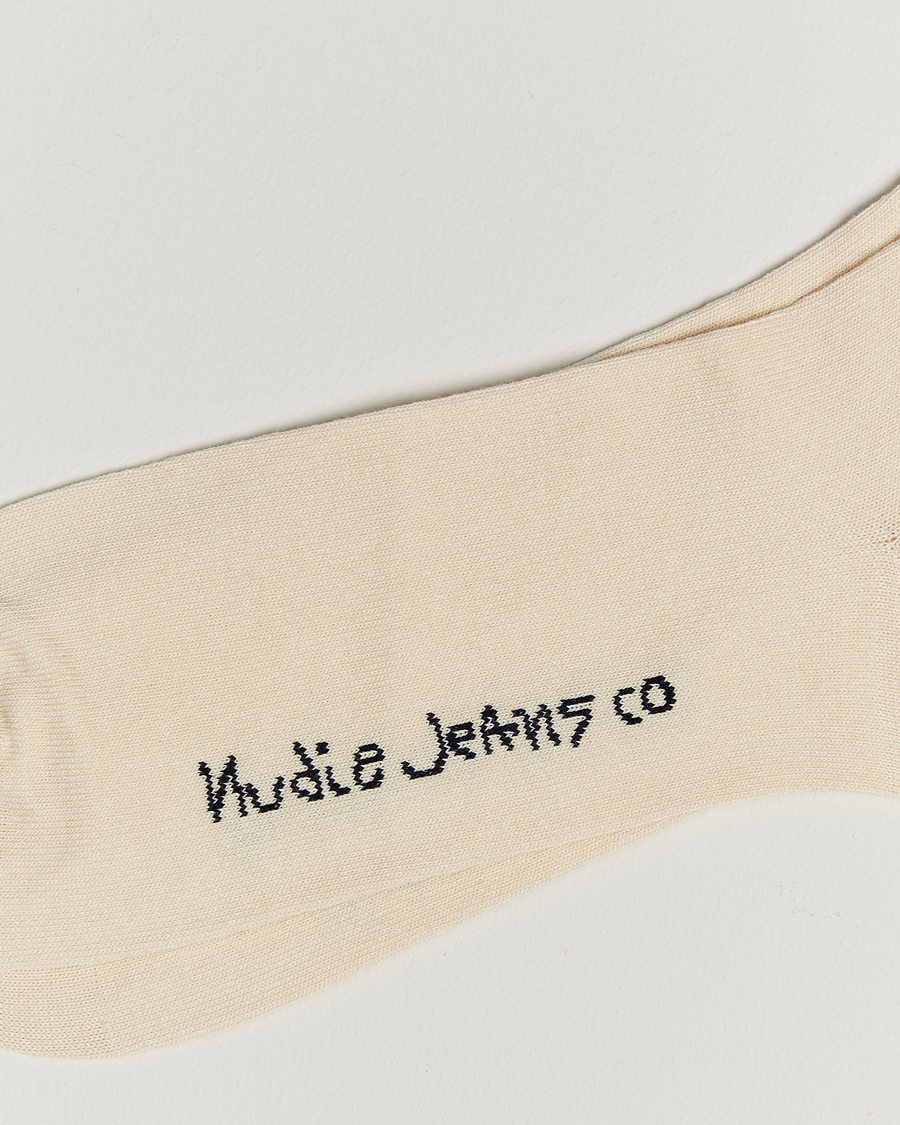 Herre | Vanlige sokker | Nudie Jeans | Amundsson Tennis Socks Off White/Navy