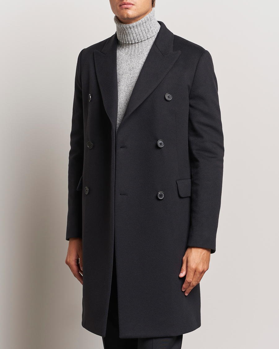 Herre | Moderne jakker | Paul Smith | Wool/Cashmere Double Breasted Coat Black