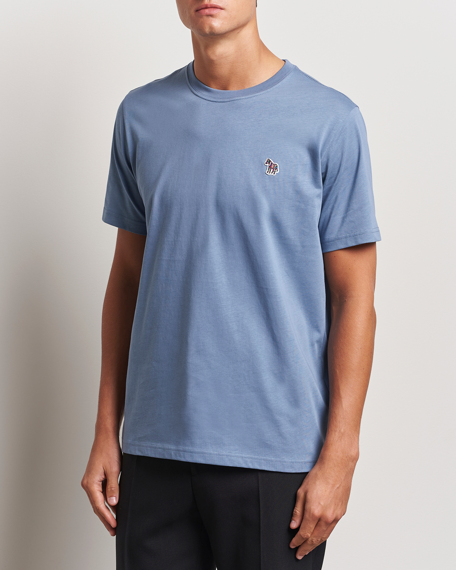 Herre |  | PS Paul Smith | Organic Cotton Zebra T-Shirt Blue