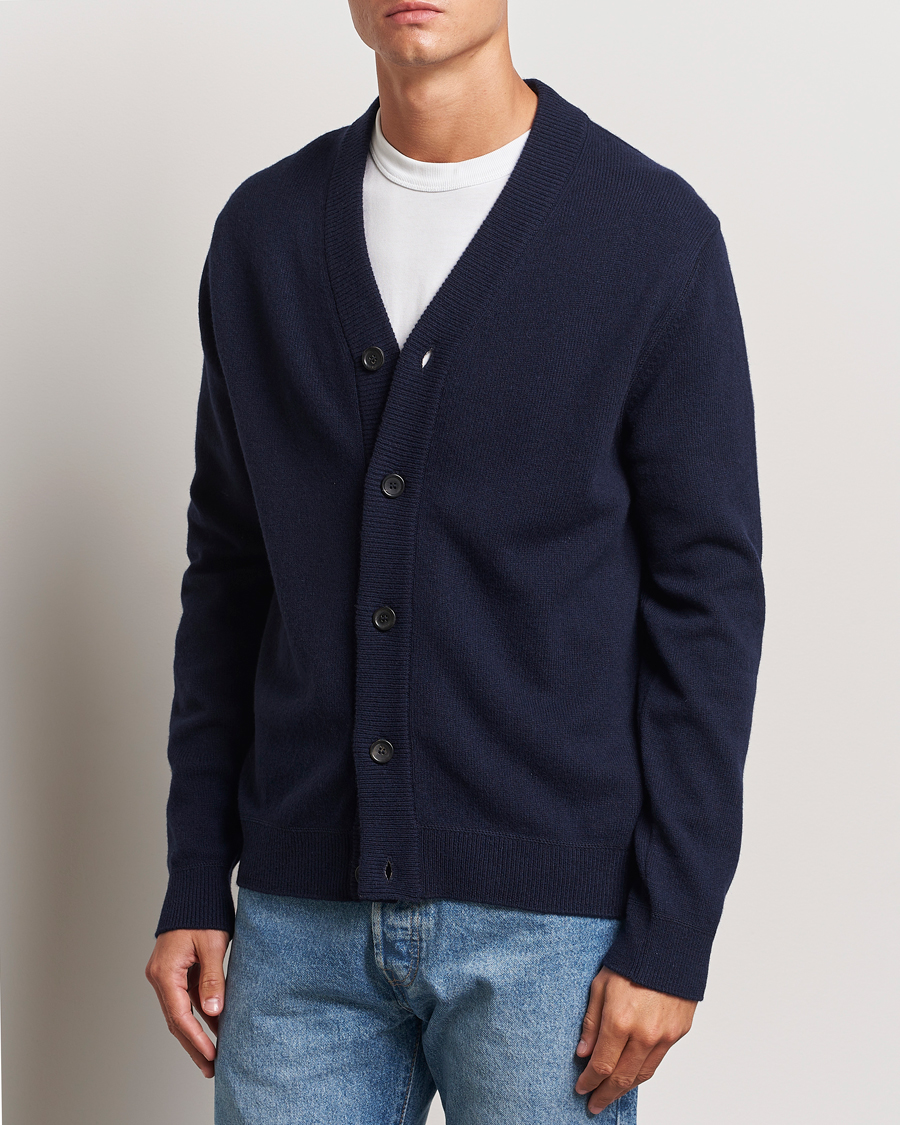 Herre |  | PS Paul Smith | Merino Wool Cardigan Navy