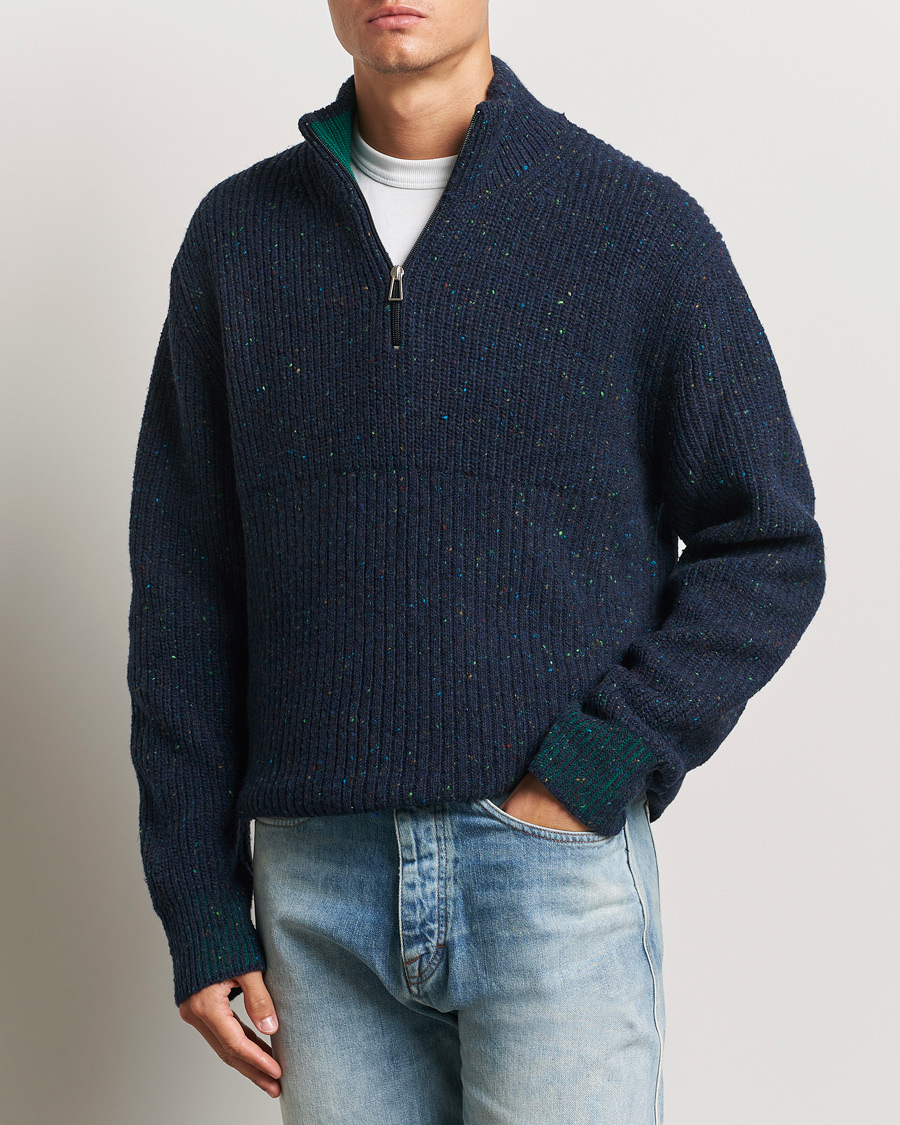 Herre |  | PS Paul Smith | Wool Half Zip Navy