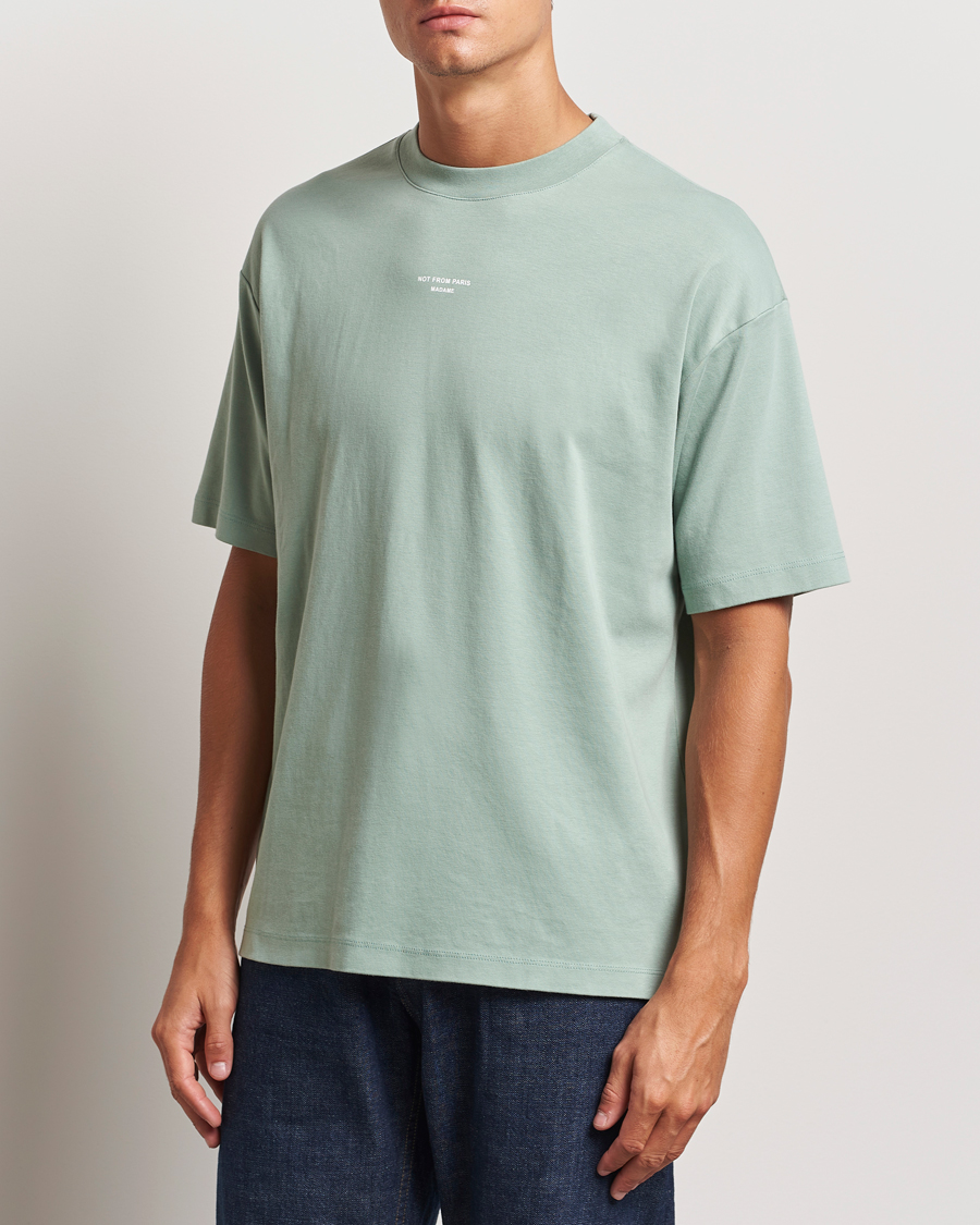 Herre |  | Drôle de Monsieur | Classic Slogan T-Shirt Water Green